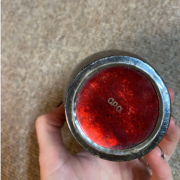 Rare Antique Vintage Red Floral Vase from Japan - Picture 2 of 4